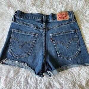 Levi’s High Rise Cut Off Denim Shorts - 25